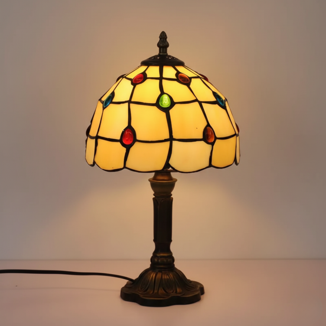 Art Deco Stained Glass Table Lamp